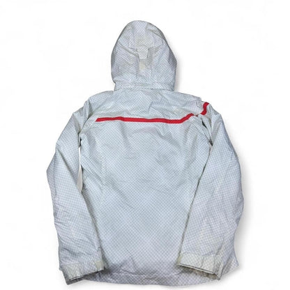 Columbia Interchange Jacket Womens Medium Gray Red Hooded Shell Coat