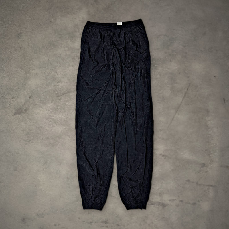 Nike Nylon Track Pants Mens M Black Cuffed Baggy