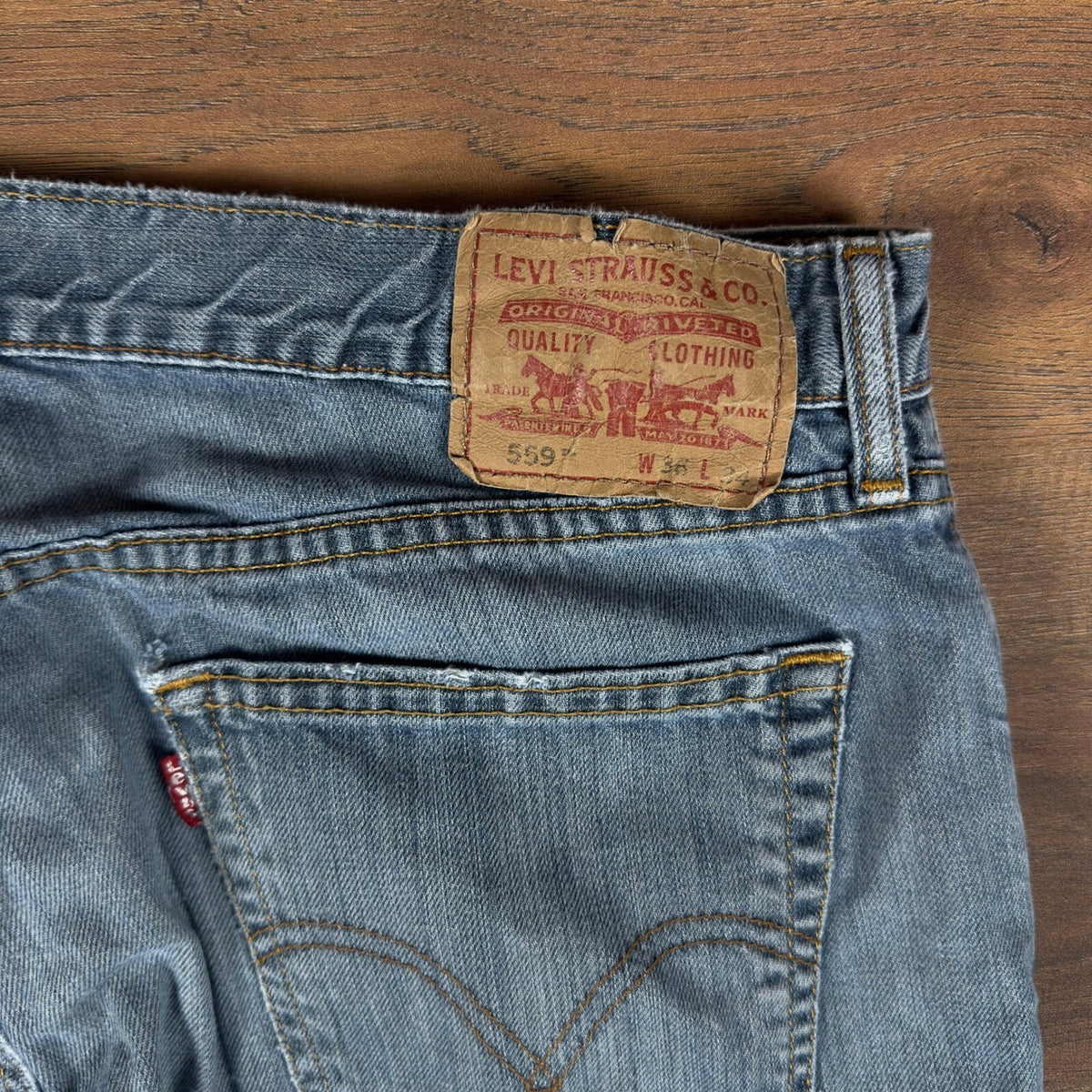 Vintage Y2K Levis 559 Relaxed Straight Jeans Mens 36x34 Blue