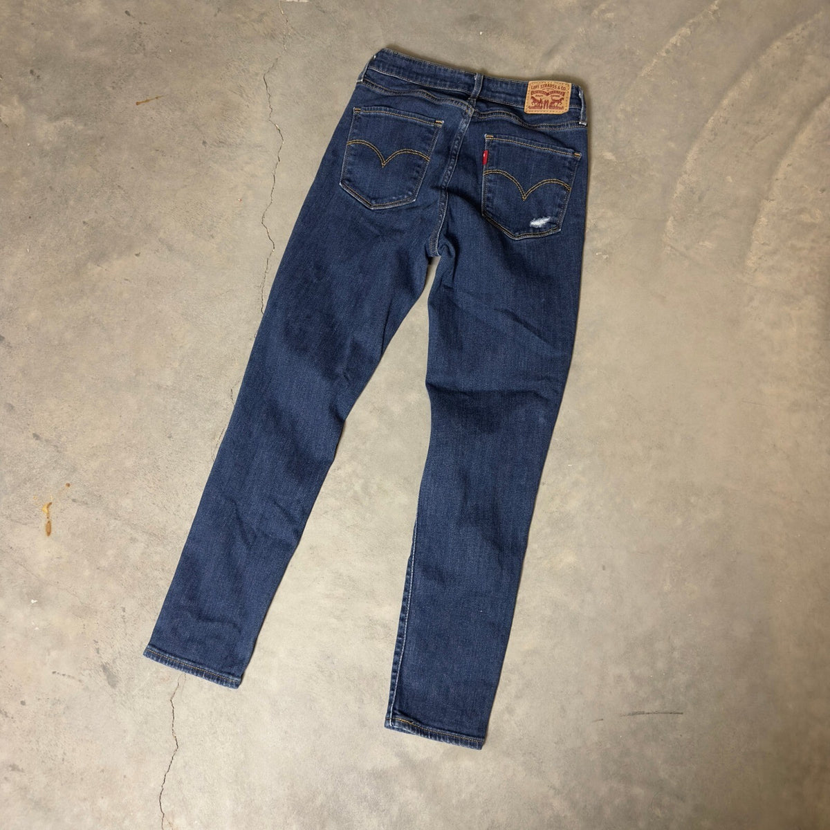 Levi's 721 High Rise Skinny Ankle Jeans Womens 27 Dark Blue