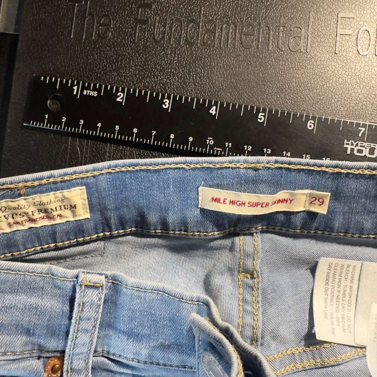 Levi's Premium Mile High Super Skinny Jeans Womens 29 Blue