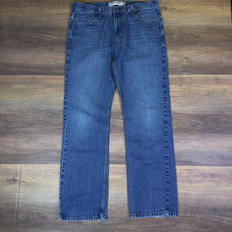 Levis 514 Slim Straight Jeans Mens 36 Blue Medium Wash Denim