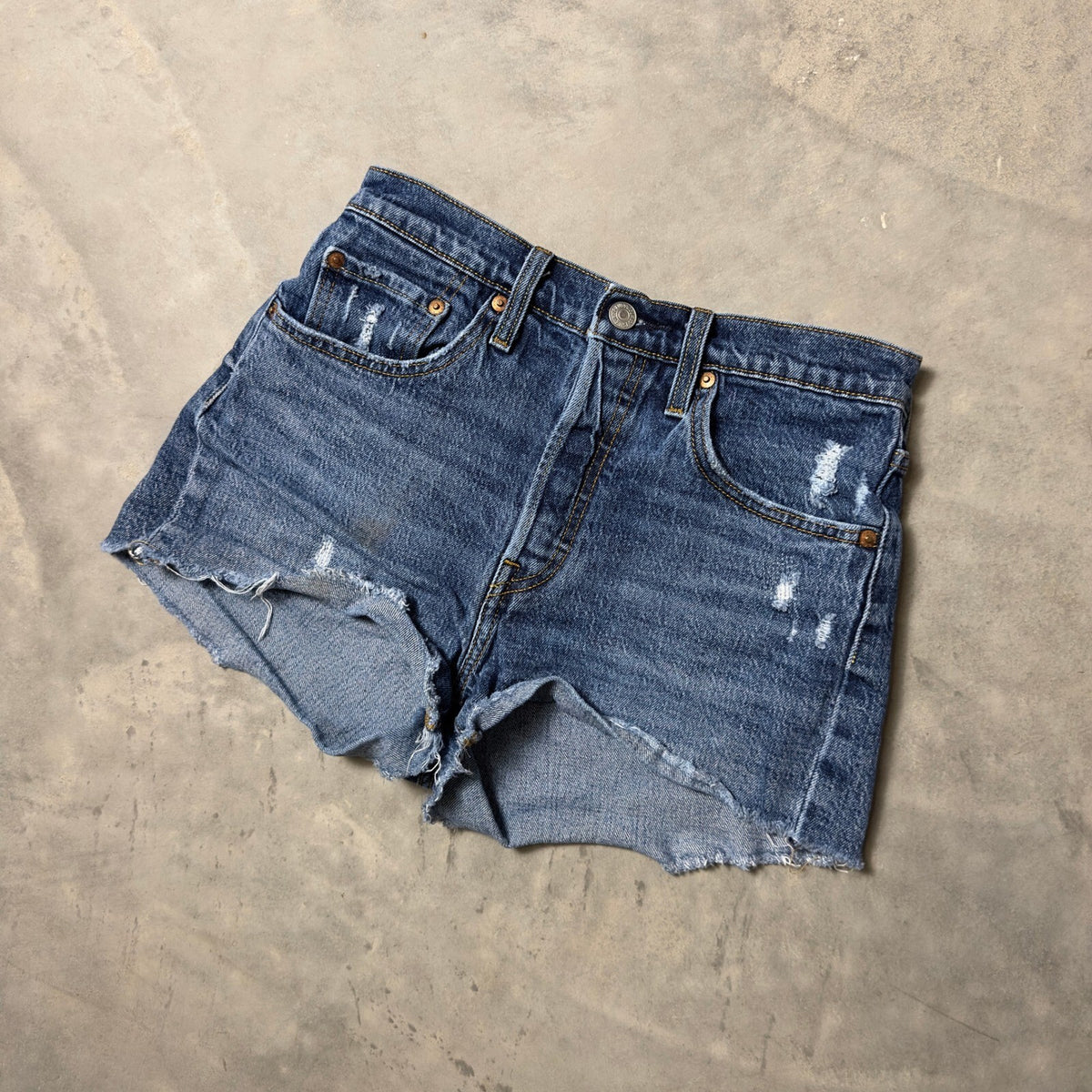Levi's Premium 501 Original Denim Shorts Womens 27 Blue