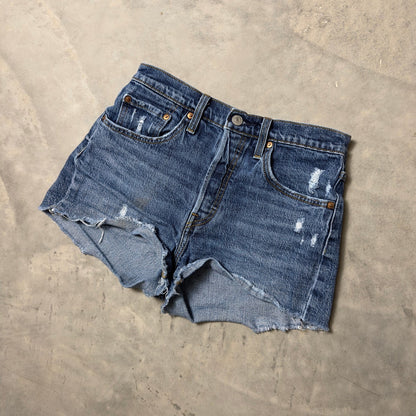 Levi's Premium 501 Original Denim Shorts Womens 27 Blue