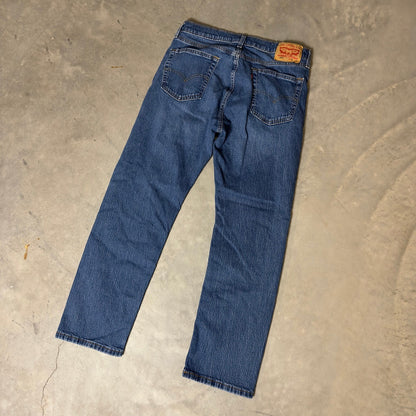 Levi's 505 Regular Fit Jeans Mens W34 L30 Blue Baggy Denim