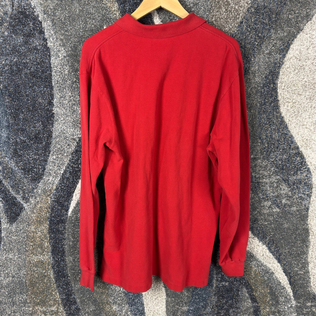 Polo Ralph Lauren Long Sleeve Polo Shirt Mens L Red Pique