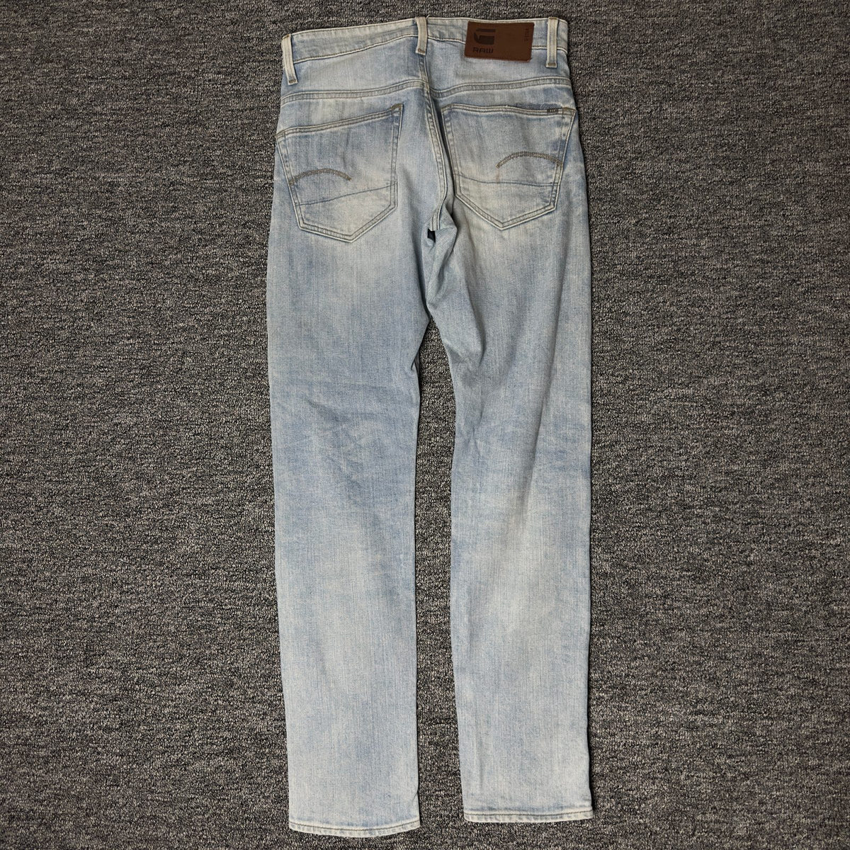 G-Star Raw 3301 Tapered Jeans Mens 30x32 Light Wash Skater