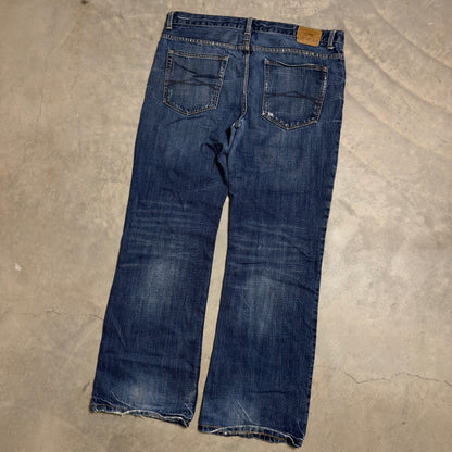 Vintage Aeropostale Slim Bootcut Jeans Mens 36x32 Blue Baggy Streetwear 2010s