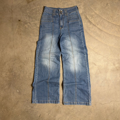 Cruel Denim Wide Leg Jeans Womens 30/9 S Blue Western Boho