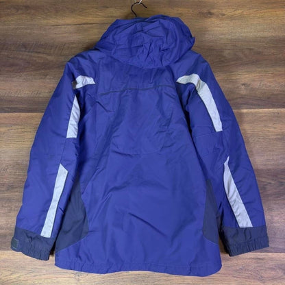 Columbia Men's Small Hooded Jacket Blue Gray Y2K Vintage