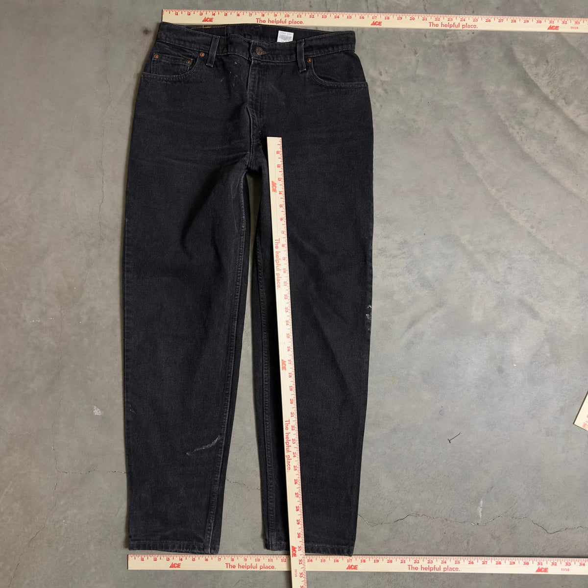 Vintage Levi's 550 Relaxed Jeans Womens 14M Black Tapered