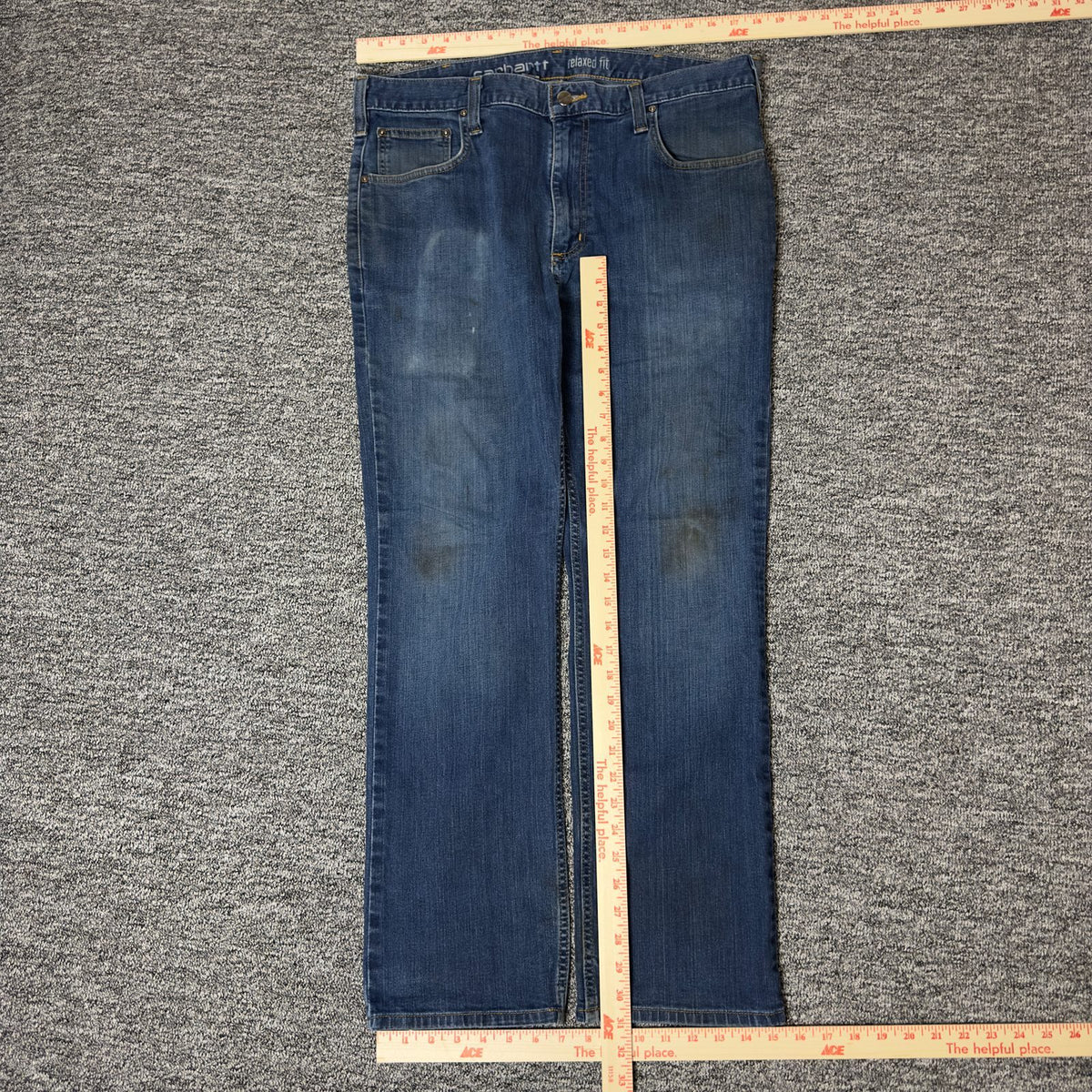 Carhartt Relaxed Fit Jeans Mens 36x30 Blue Workwear