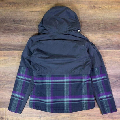 Marmot Lined Hooded Jacket Womens S Plaid Outdoor Utility