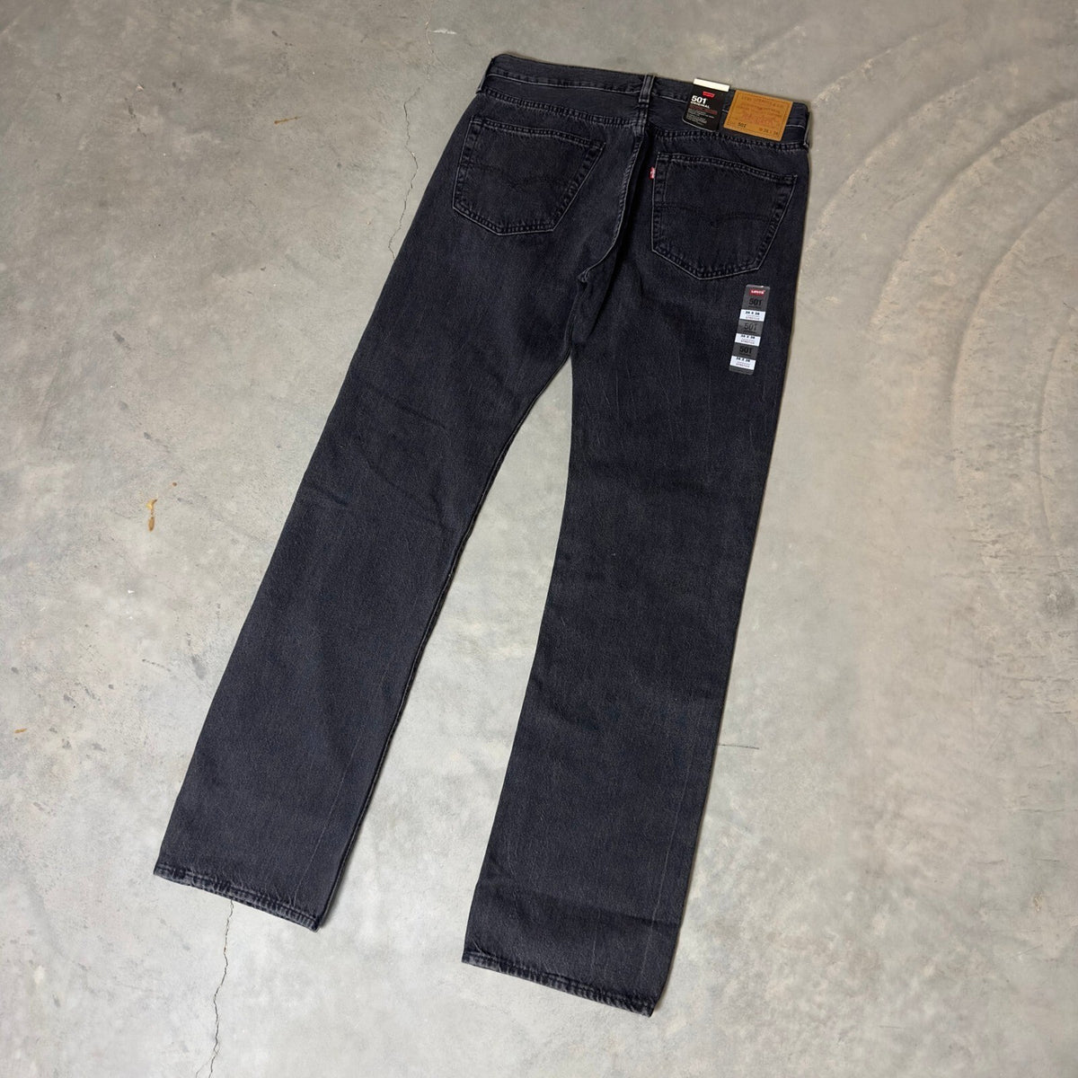 NWT Levi's 501 Premium Original Jeans Mens 36x36 Black Baggy