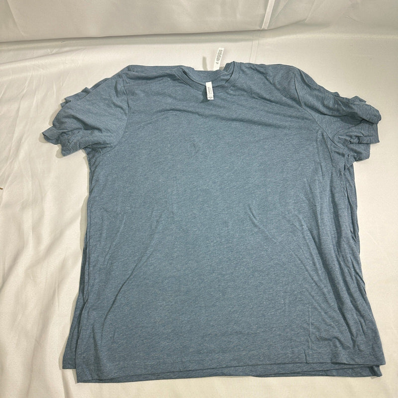NWT Bella Canvas T-Shirt Lot of 3 Mens 3XL Blue Denim Heathered Streetwear Basic