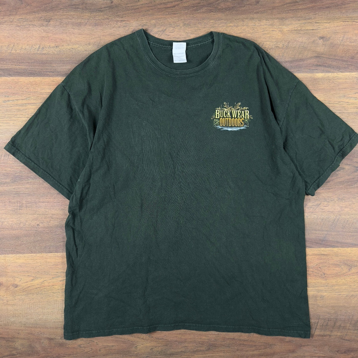 Buck Wear Id Hit That Fishing T-Shirt Mens 2XL Forest Green