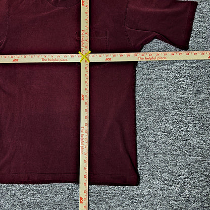 Vintage Honors Pocket Tee Mens L Maroon Made in USA
