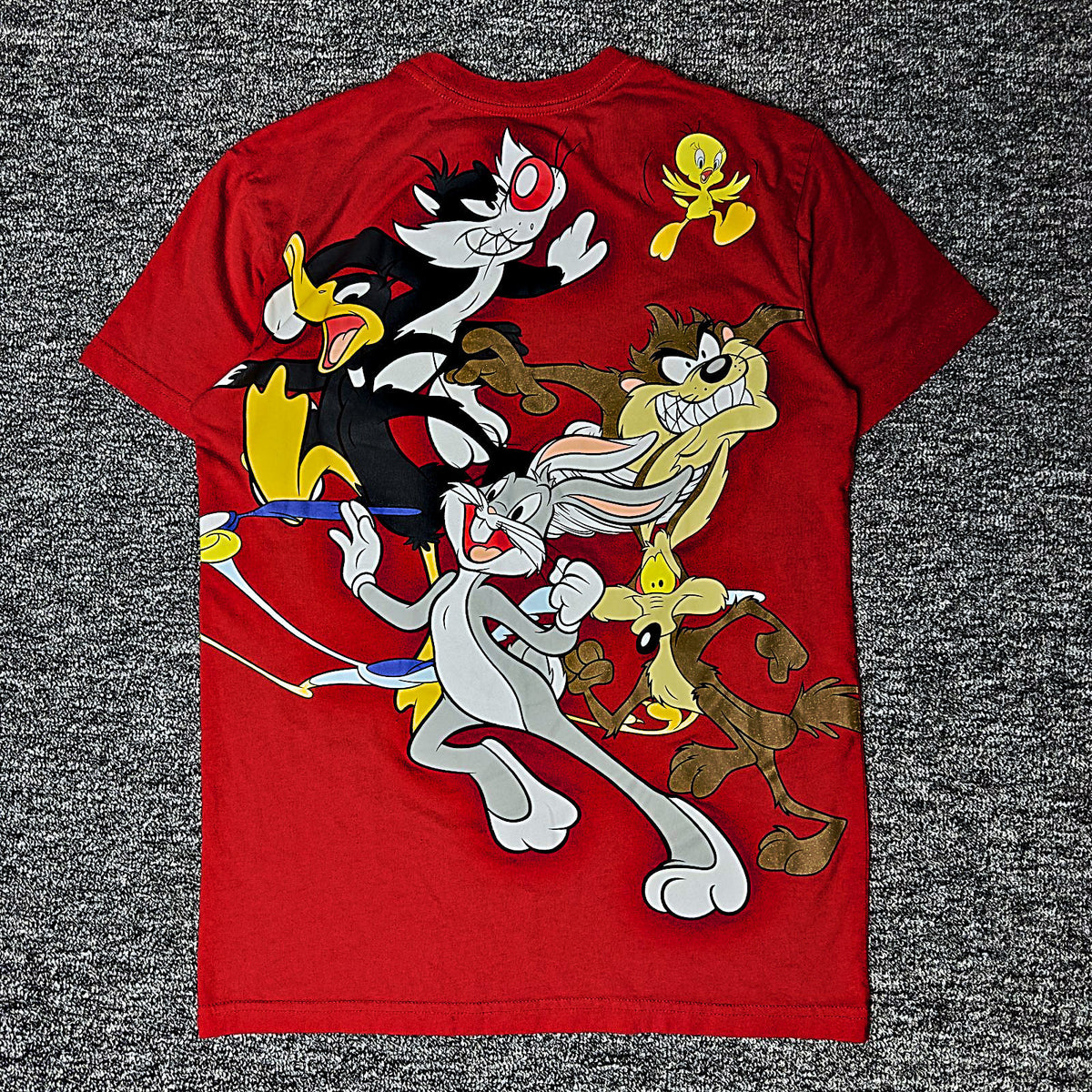Looney Tunes Tee Mens Red Graphic Bugs Bunny Tweety