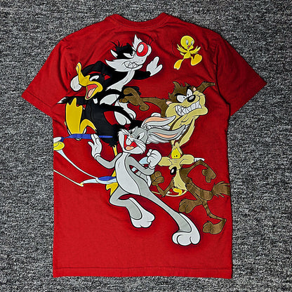 Looney Tunes Tee Mens Red Graphic Bugs Bunny Tweety