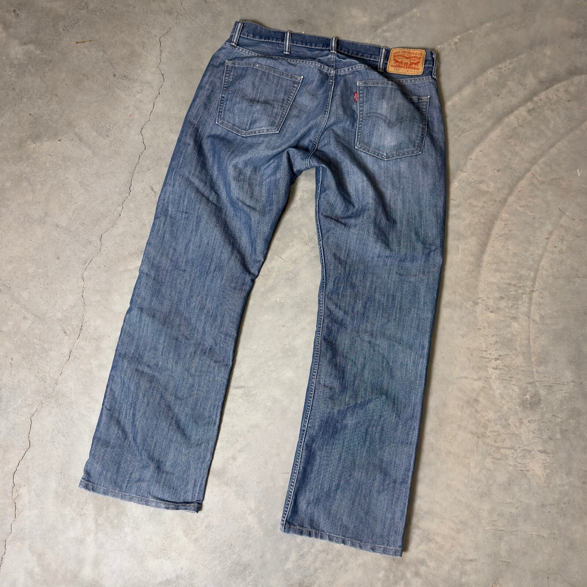 Levi's 514 Straight Jeans Mens 38x32 Blue Medium Wash Baggy