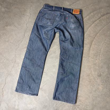 Levi's 514 Straight Jeans Mens 38x32 Blue Medium Wash Baggy