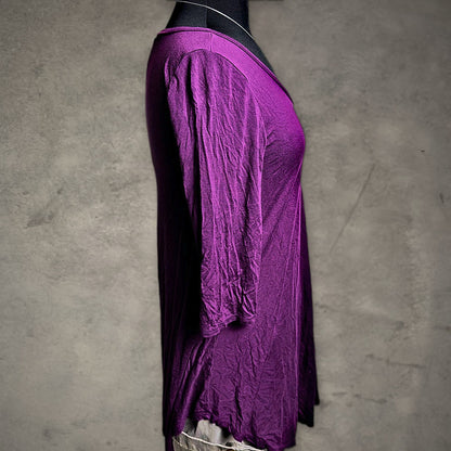 Daisy & Queen Swing Tunic Dress Womens 3/4 Sleeve Purple
