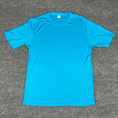 Lot of 2 Sport-Tek ST350 Workout Tees Mens M Atomic Blue NWT