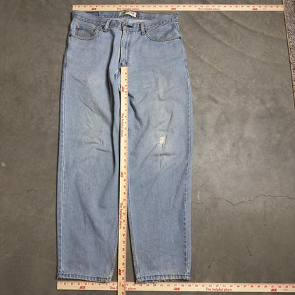 Vintage Levis 560 Comfort Fit Jeans Mens 34x32 Light Blue Baggy 90s Streetwear