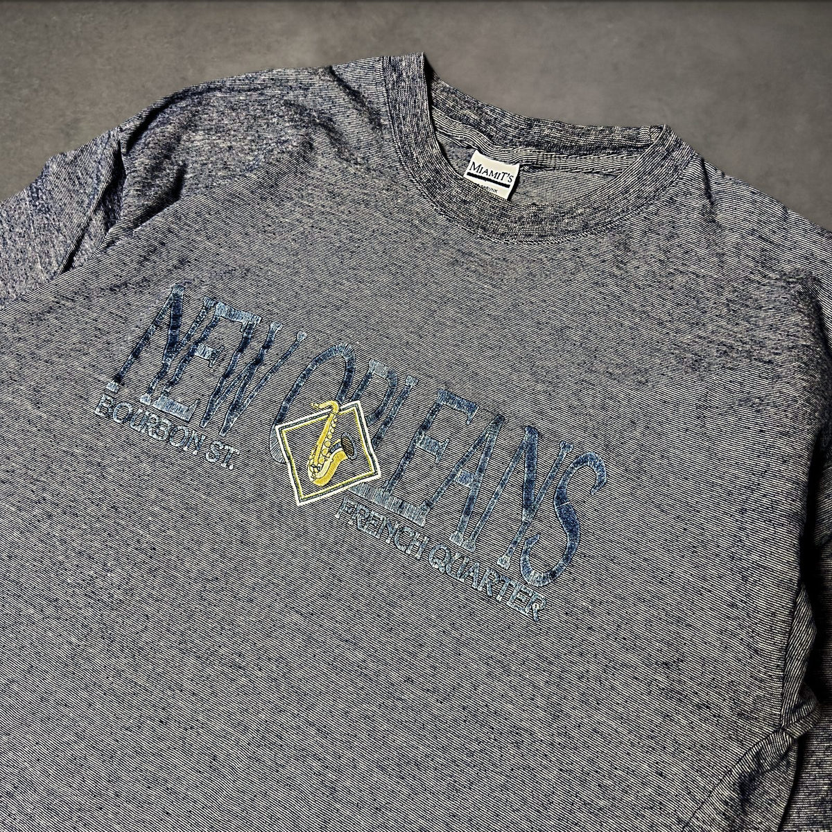 Miamit's New Orleans Tee Mens XL Blue Saxophone Graphic