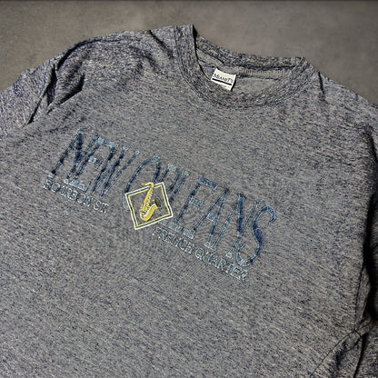 Miamit's New Orleans Tee Mens XL Blue Saxophone Graphic
