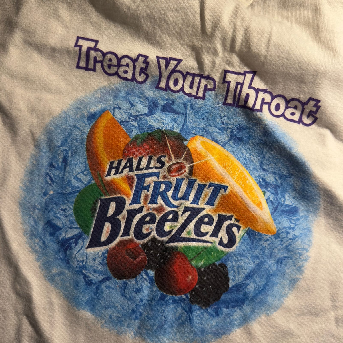 RARE Vintage Halls Fruit Breezers Pharma Promo Tee XL