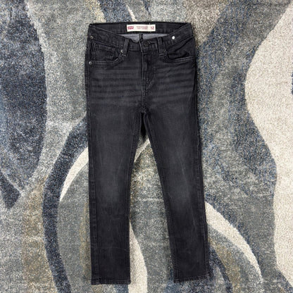 Levis 510 Skinny Jeans Womens 12 Black Faded Stretch Grunge