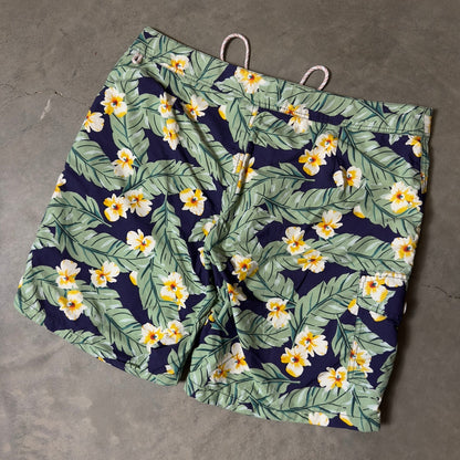 Vintage J.Crew Board Shorts Mens 33 Navy Tropical 90s