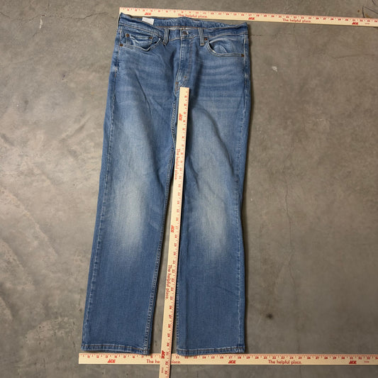 Levi's Straight Leg Jeans Mens 33x32 Medium Blue Casual