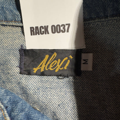 Vintage Alexi Denim Trucker Jacket Mens Medium Blue 90s Streetwear Retro Casual