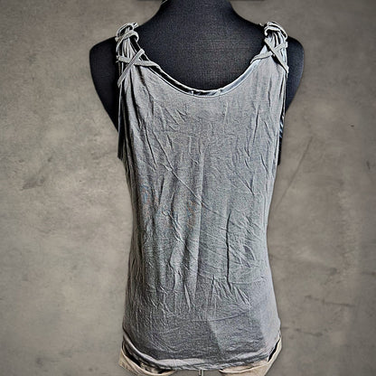 Old Navy Perfect Fit Ruched Tank Top Womens XL Gray