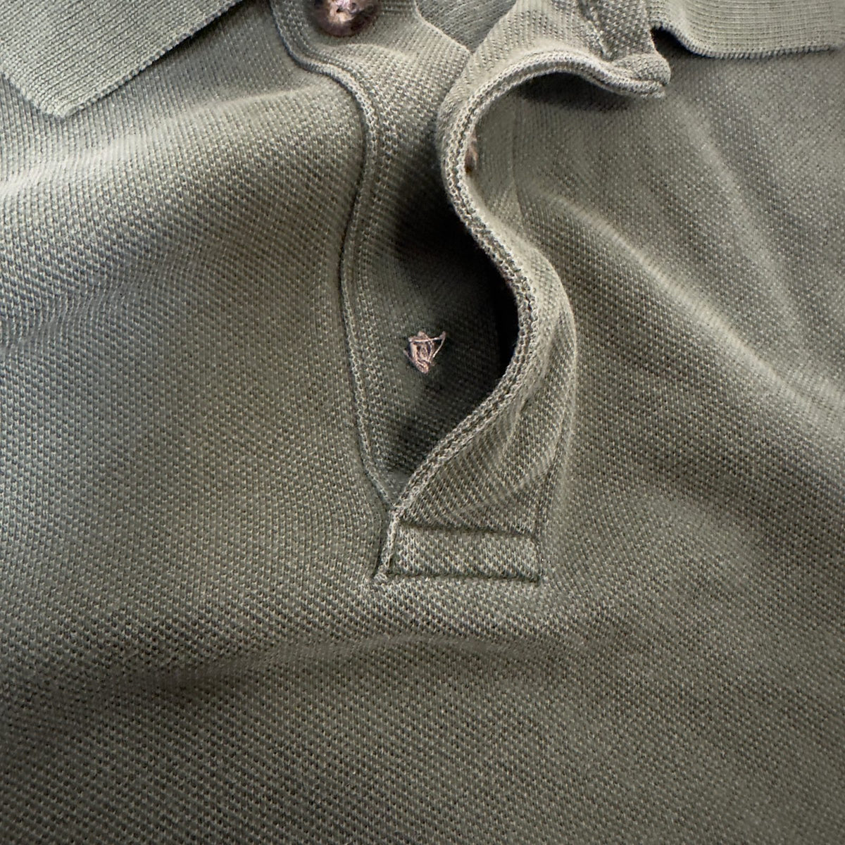 Eddie Bauer Long Sleeve Polo Mens XL Tall Olive Green