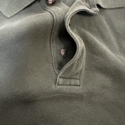Eddie Bauer Long Sleeve Polo Mens XL Tall Olive Green