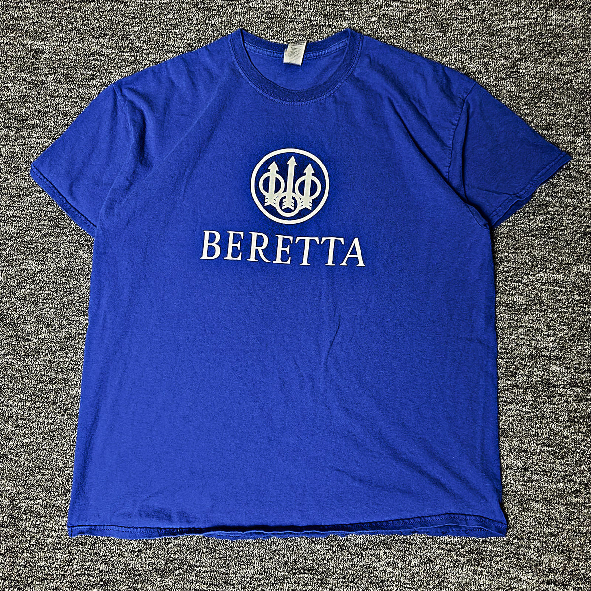 Gildan Beretta Logo Tee Mens XL Royal Blue Graphic
