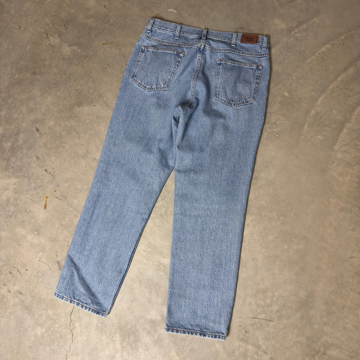 Vintage LL Bean Classic Fit Jeans Mens 35x30 Light Blue