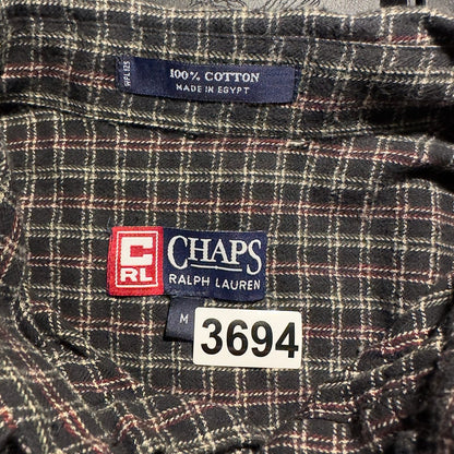 Chaps Ralph Lauren Plaid Shirt Mens M Cotton
