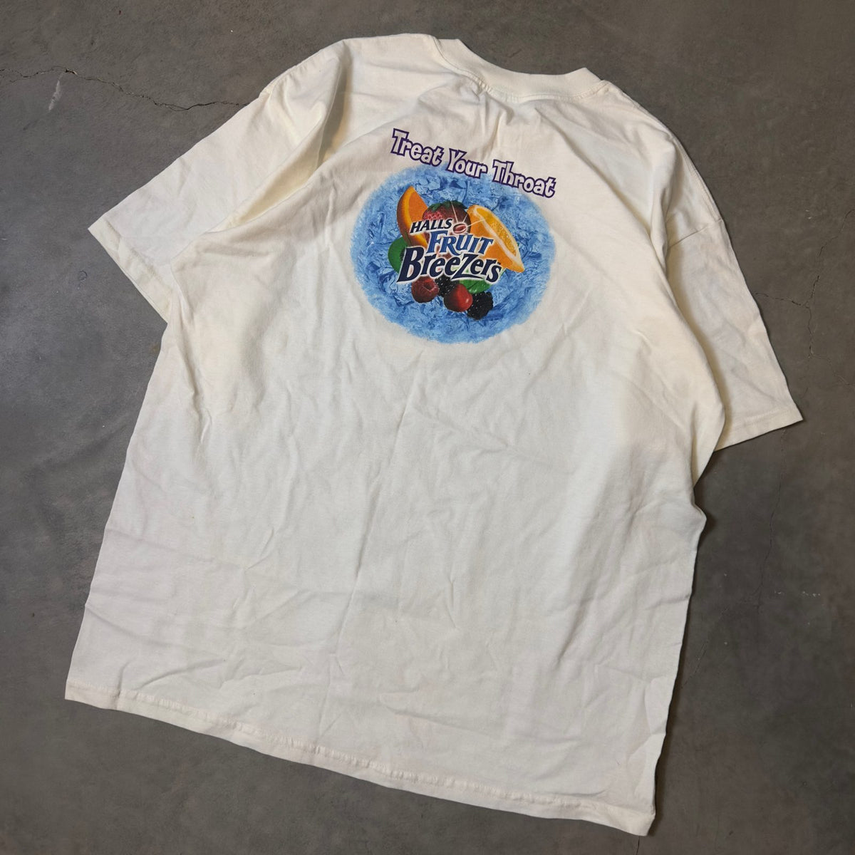 RARE Vintage Halls Fruit Breezers Pharma Promo Tee XL