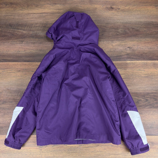 Cabelas Womens Purple Colorblock Hooded Fleece Lined Gorpcore Jacket Large