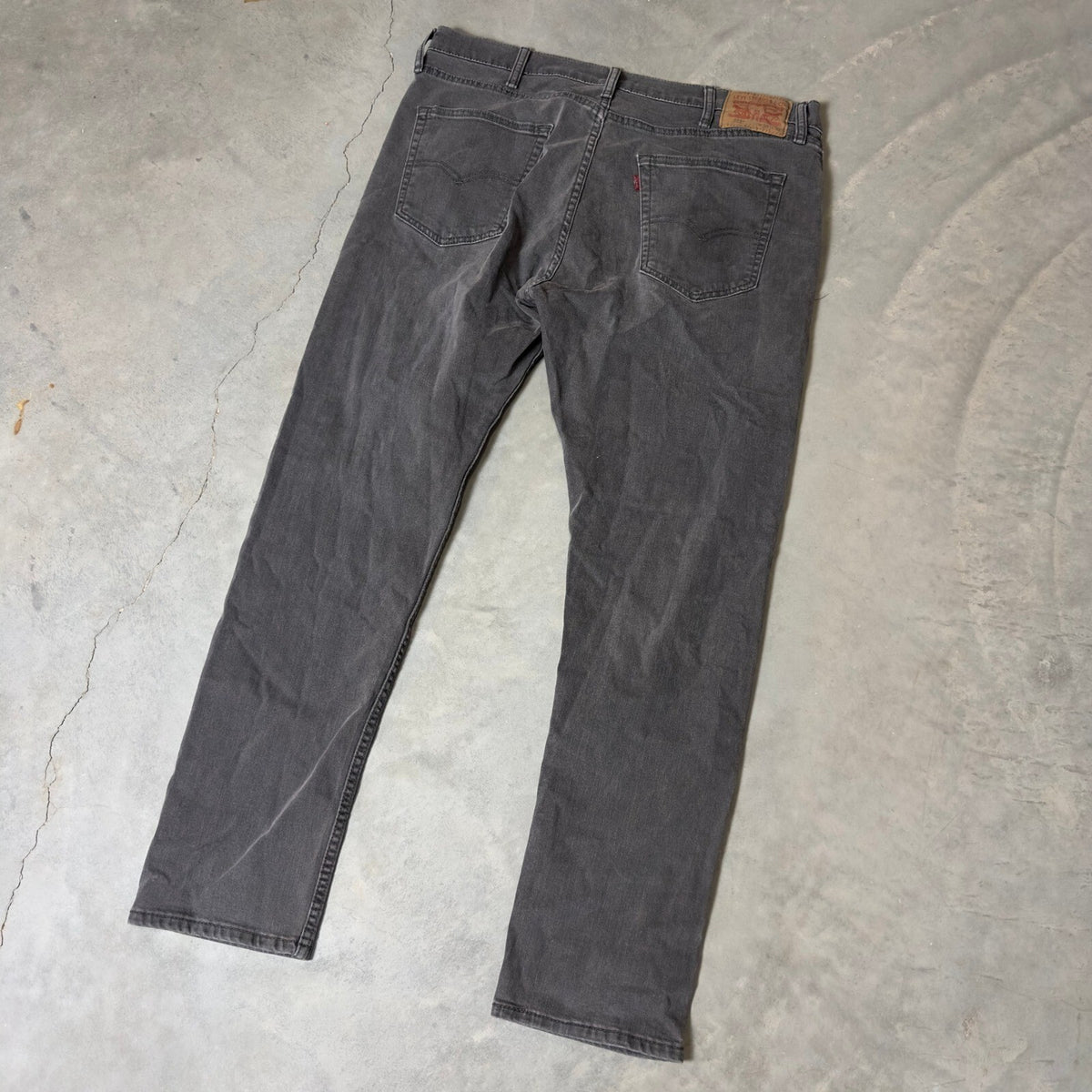 Levis 512 Slim Taper Jeans Mens 38x32 Charcoal Grey Minimal