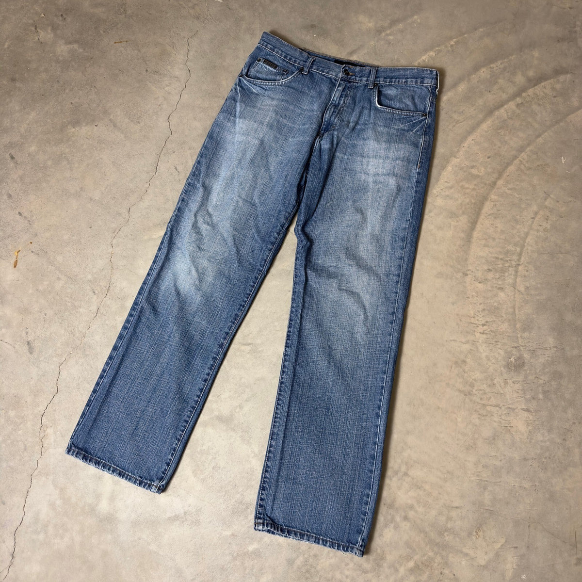 Calvin Klein Jeans Relaxed Straight Mens 36x34 Blue Baggy