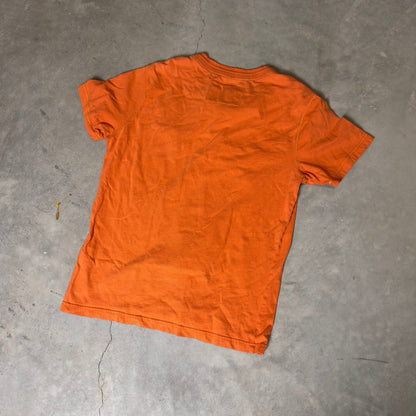 Arizona Jean Company Henley Shirt Mens L Orange Short Sleeve