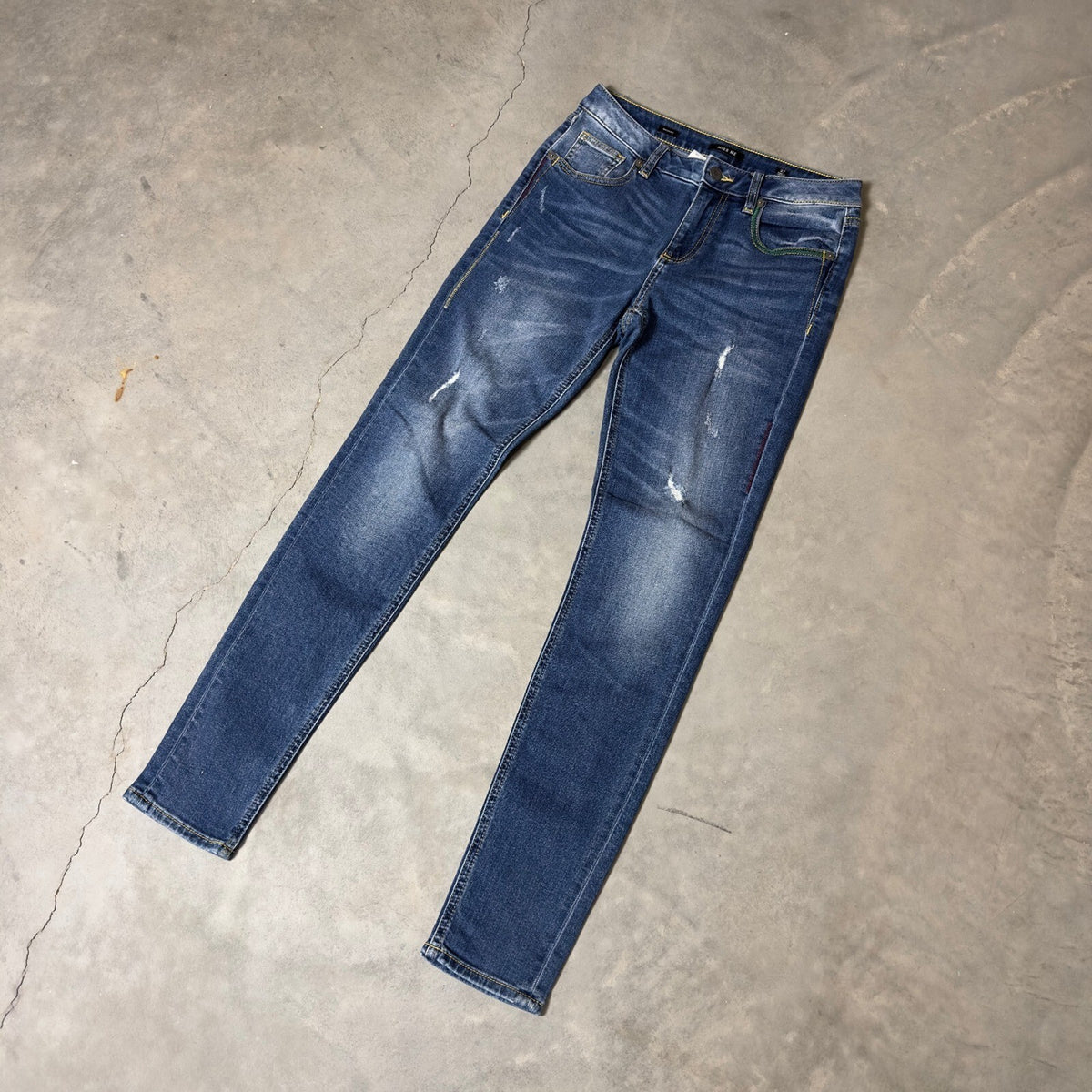 Miss Me Skinny Jeans Womens 27 Medium Wash Contrast Stitch