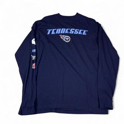 Majestic Tennessee Titans Long Sleeve Men XL Navy Cotton NFL