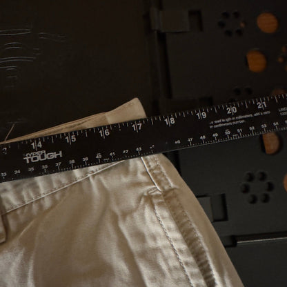 Chaps Cargo Shorts Mens 36 Khaki Tan Cotton Canvas Baggy
