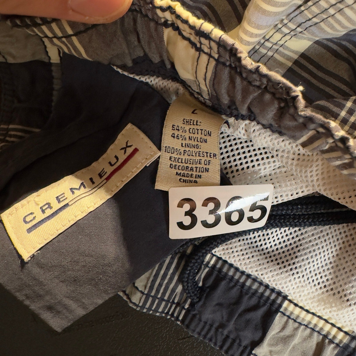 Vintage Daniel Cremieux Swim Trunks Mens L Blue Plaid